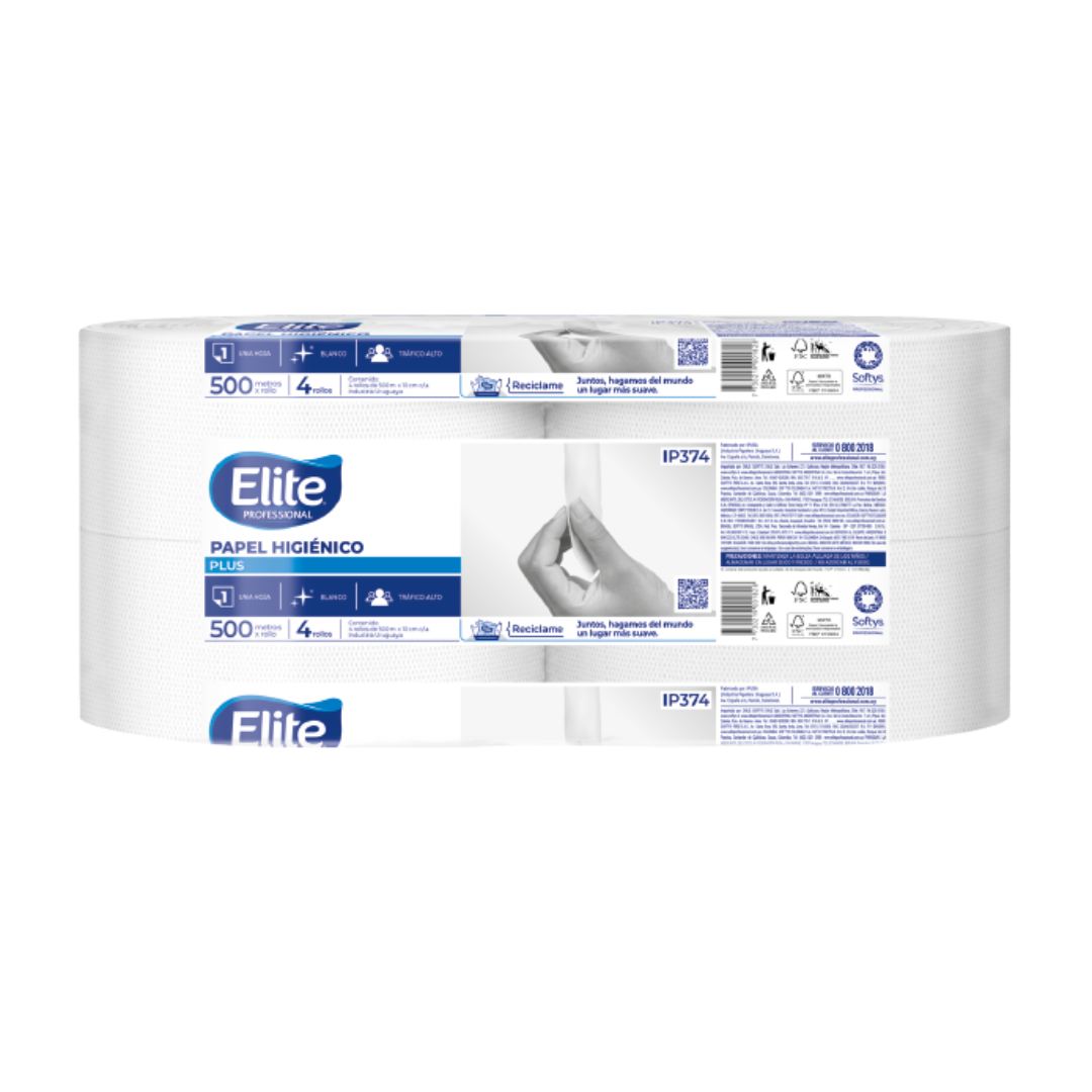 Papel Higiénico Elite | Paquete x4 | 500mts | IP374