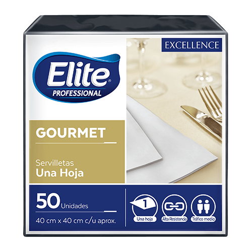 Servilleta Gourmet Elite | Negra | Paquete x50 | IP1432