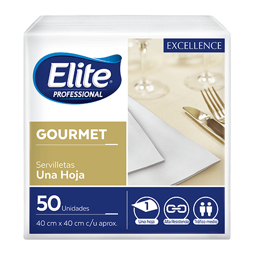 Servilleta Gourmet Elite | Blanca | Paquete x50 | IP1433