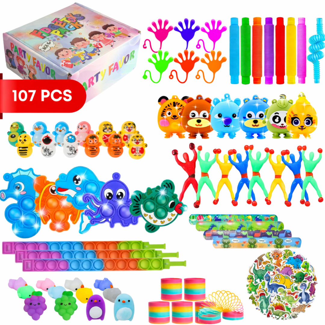 Kit De Cotillon Sorpresitas Fiestas Grande | 107 Piezas Surtidas