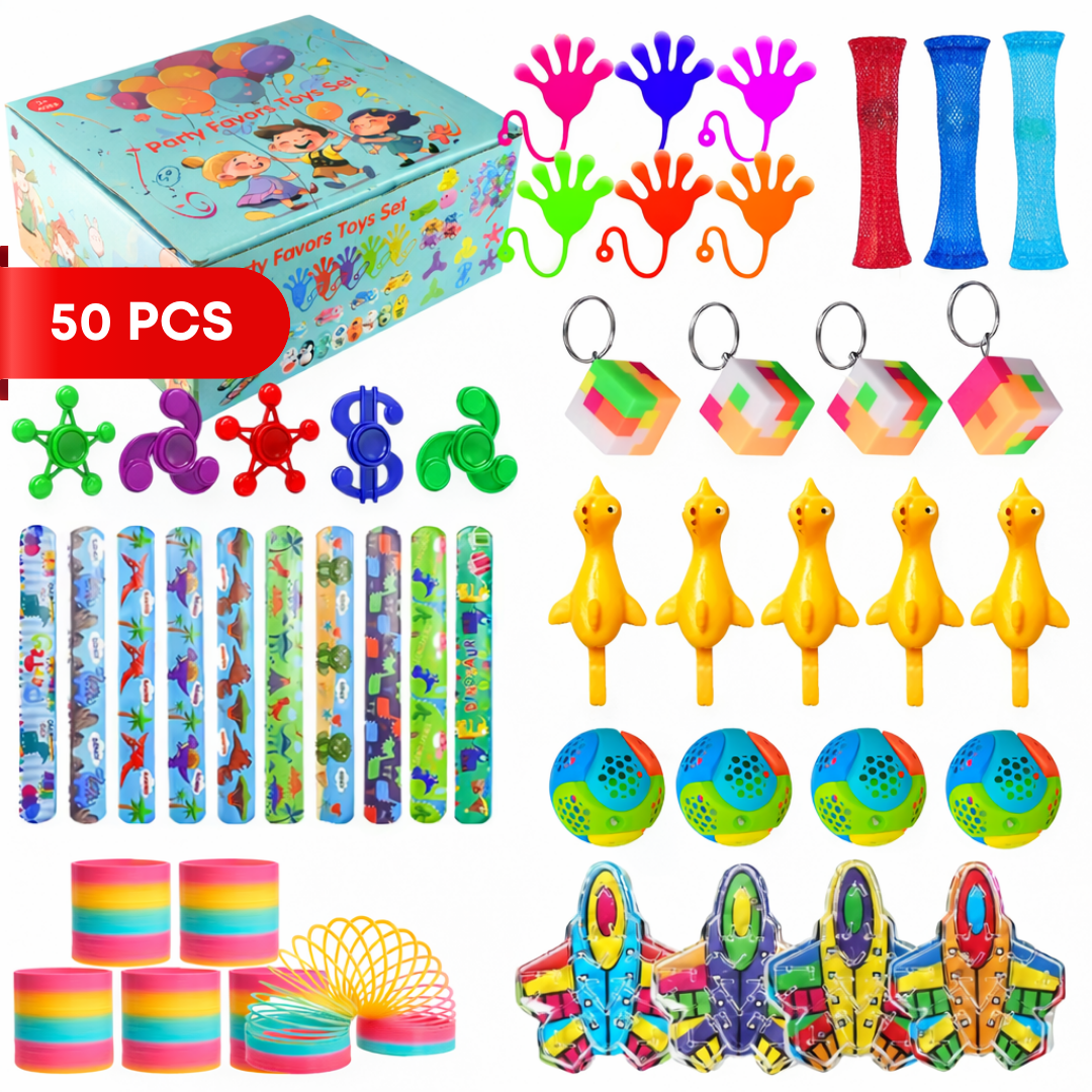 Kit De Cotillon Sorpresitas Fiestas Pequeño | 50 Piezas Surtidas