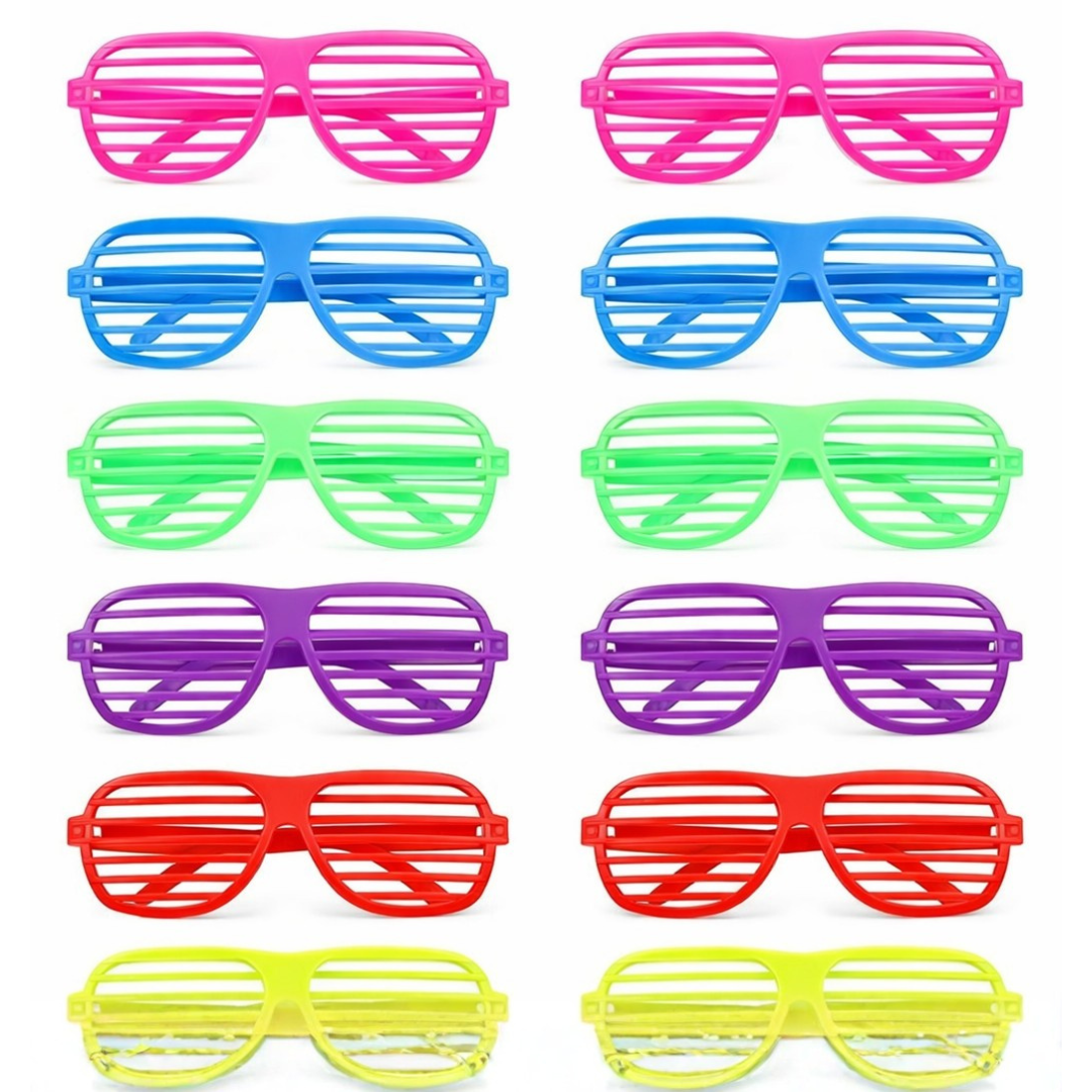 Lentes Plástico Cotillón | x12 Unidades