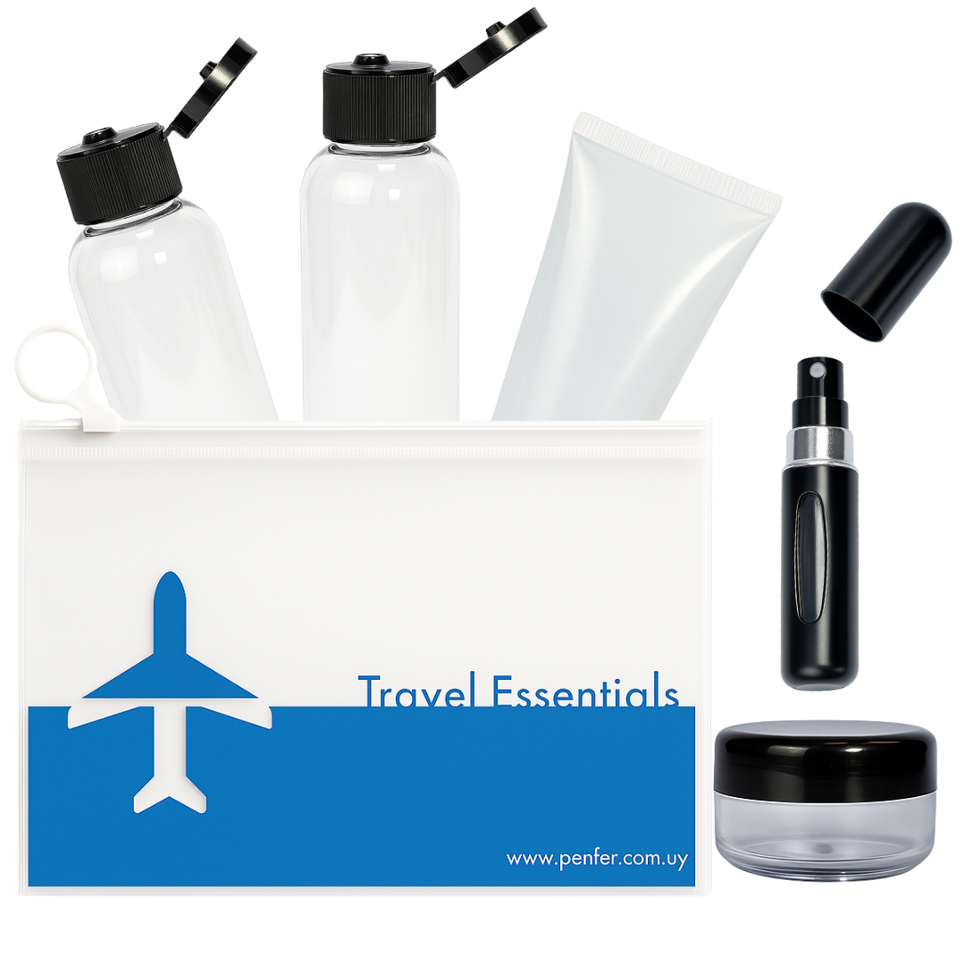Kit de Viaje Portátil 3 | Apto Para Avión | Equipaje De Mano