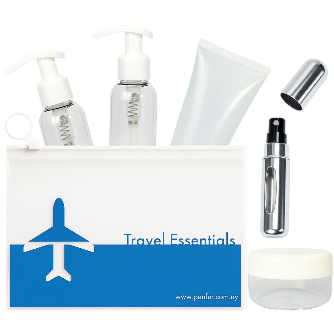 Kit De Viaje Portátil 4 | Apto Para Avión | Equipaje De Mano