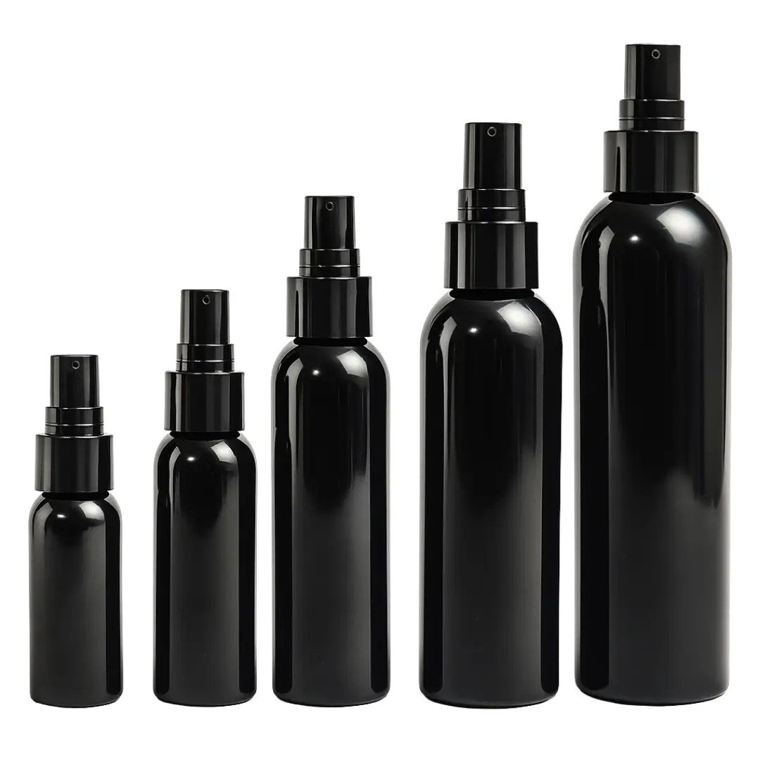 Frasco PET Negro Con Gota a Gota | 5 Tamaños Disponibles
