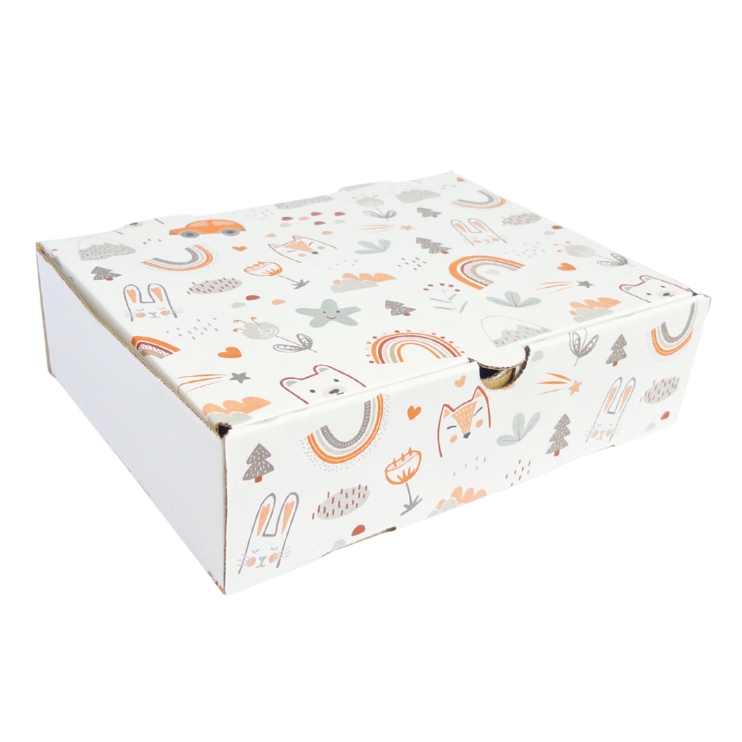 Caja Regalo Rectangular Día Del Niño | 24x18x7 | Diseño Bosque