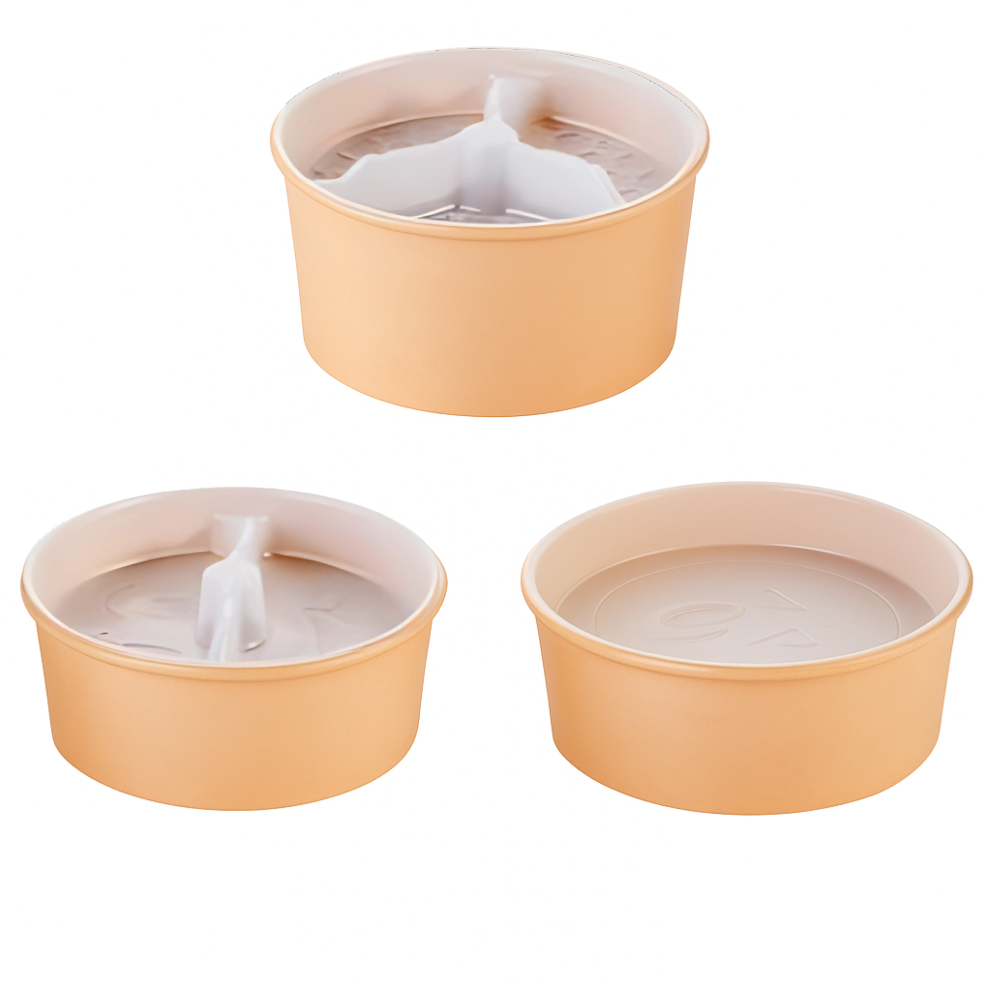 Bowl Ensaladera Polipapel Con Separador de Alimentos | Tapa PET | 500 - 1000ml