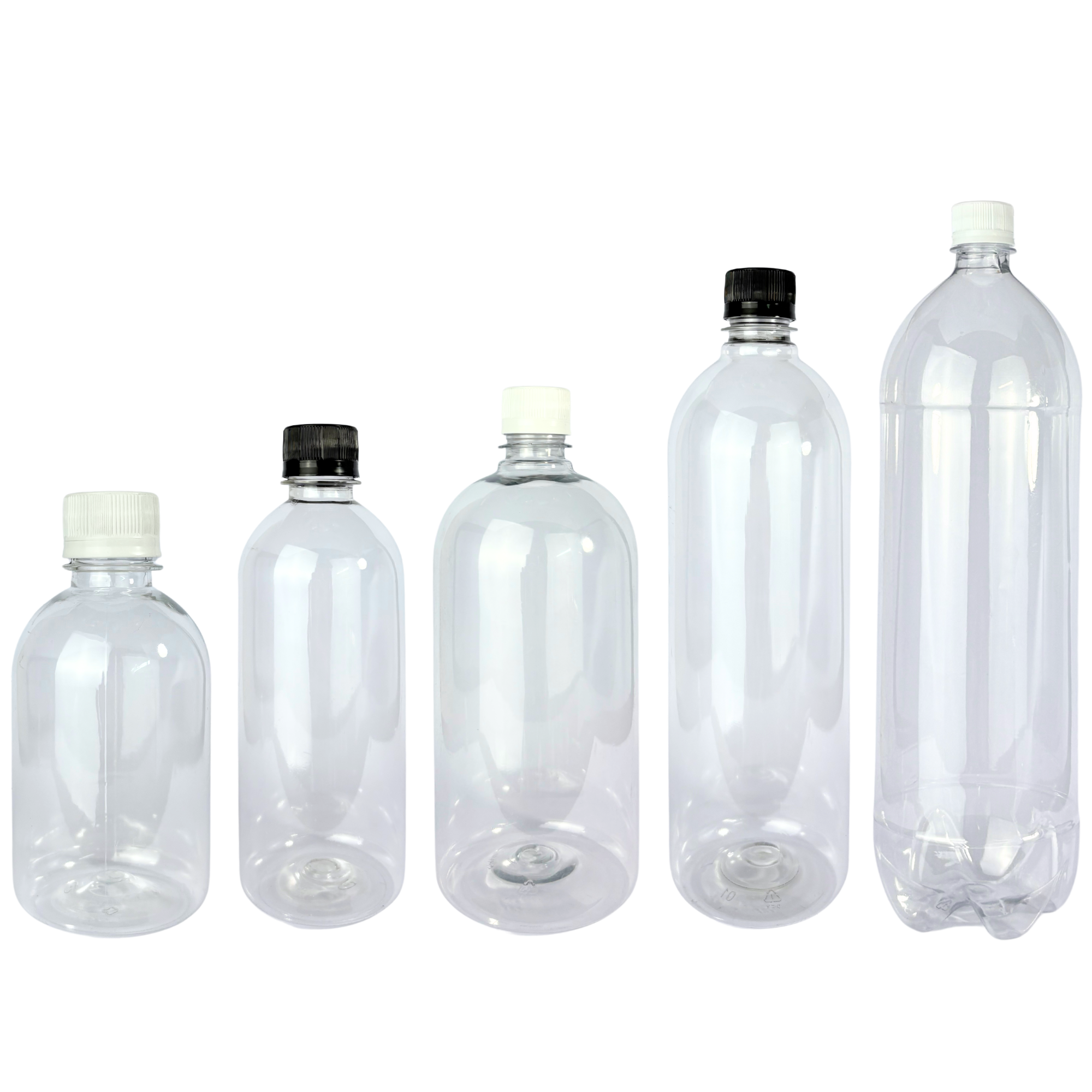 Botella PET Transparente | Con Tapa Ciega Precintada | 5 Tamaños Disponibles
