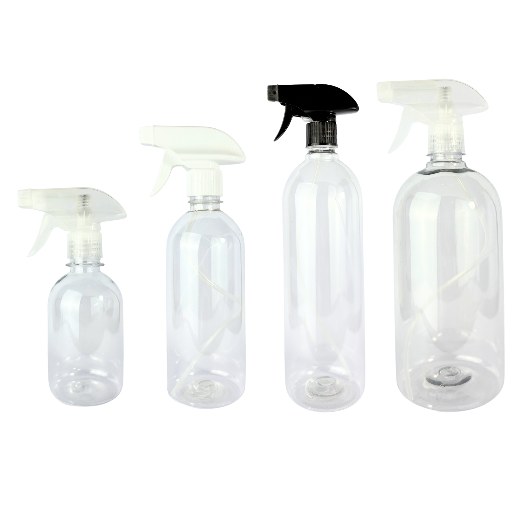 Botella PET Transparente | Con Gatillo Pulverizador | 4 Tamaños Disponibles