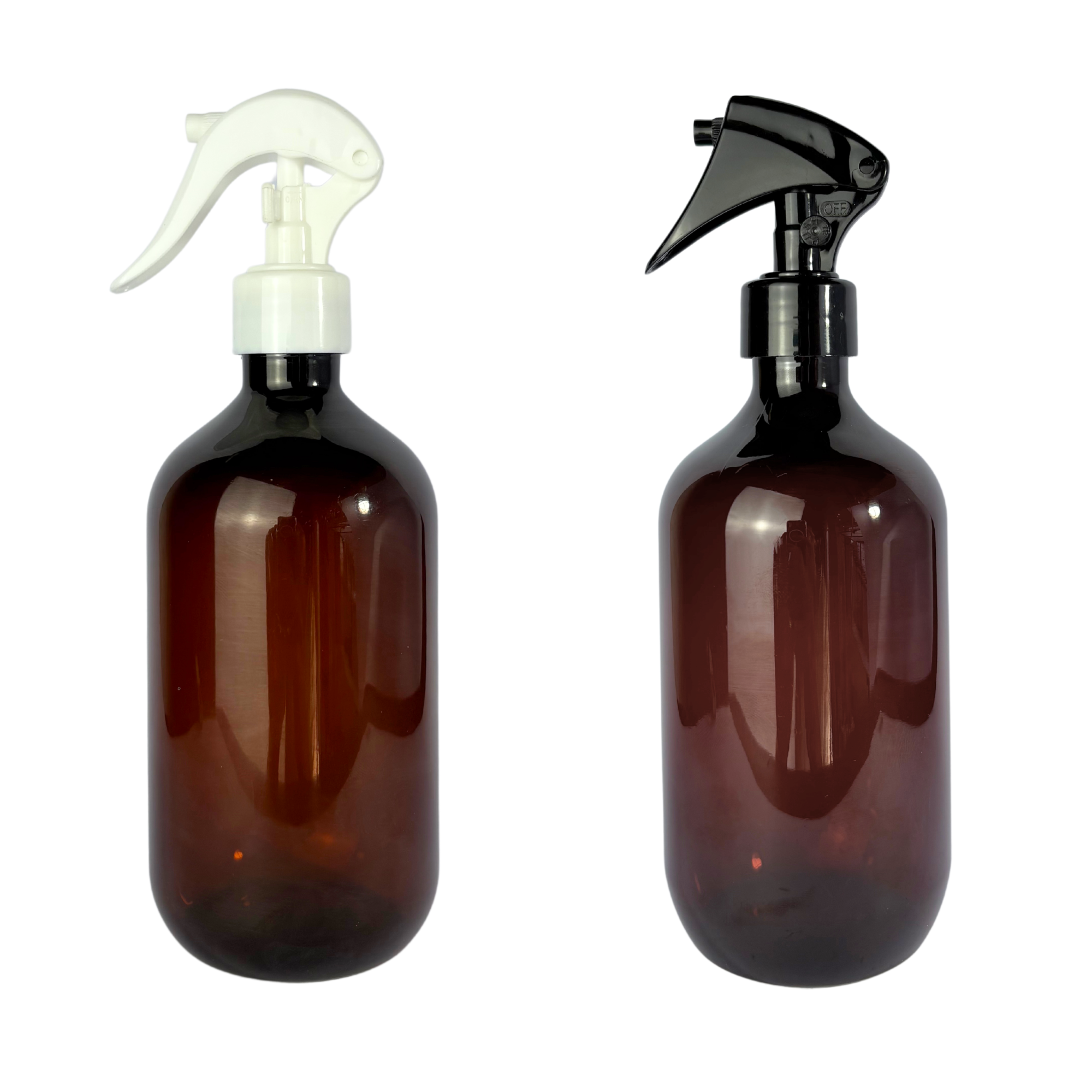 Frasco PET Ámbar Cuello Alto | Con Minigatillo | 500ml
