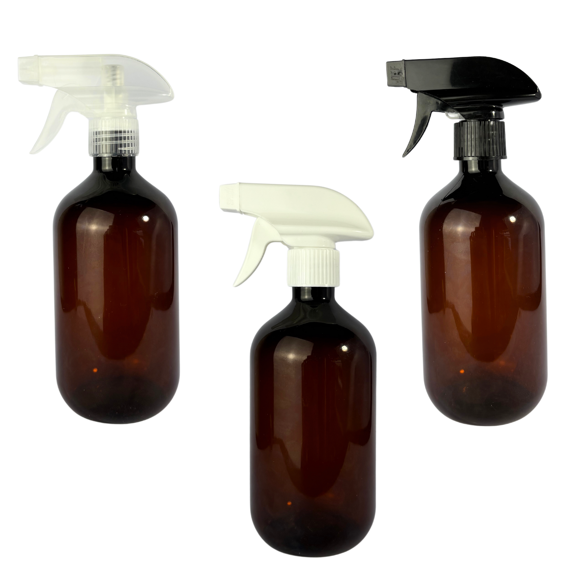 Frasco PET Ámbar Cuello Alto | Con Gatillo | 500ml