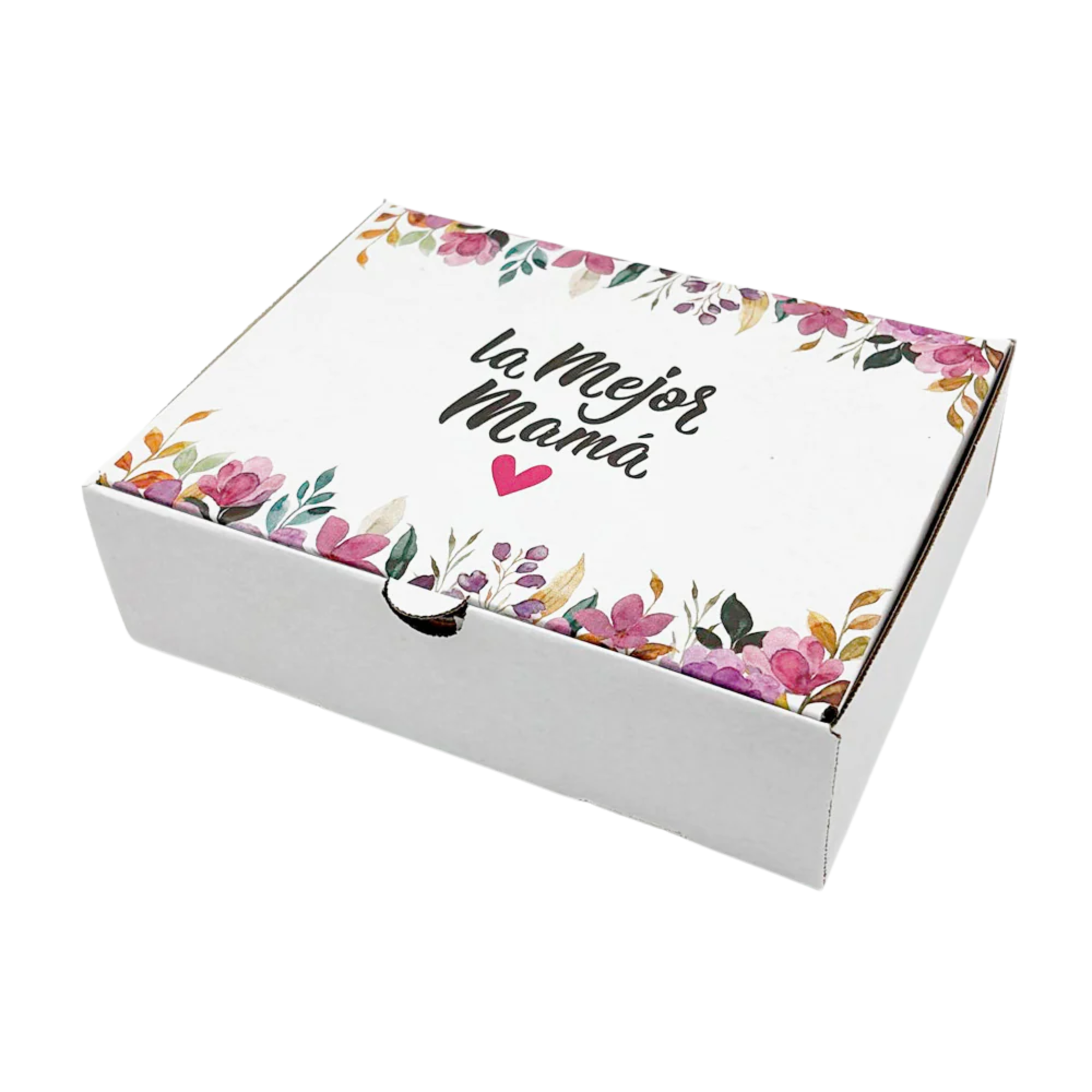 Caja Microcorrugada Día De la Madre | Estilo Blanco Rectangular 1 | 24x18x6.5cm