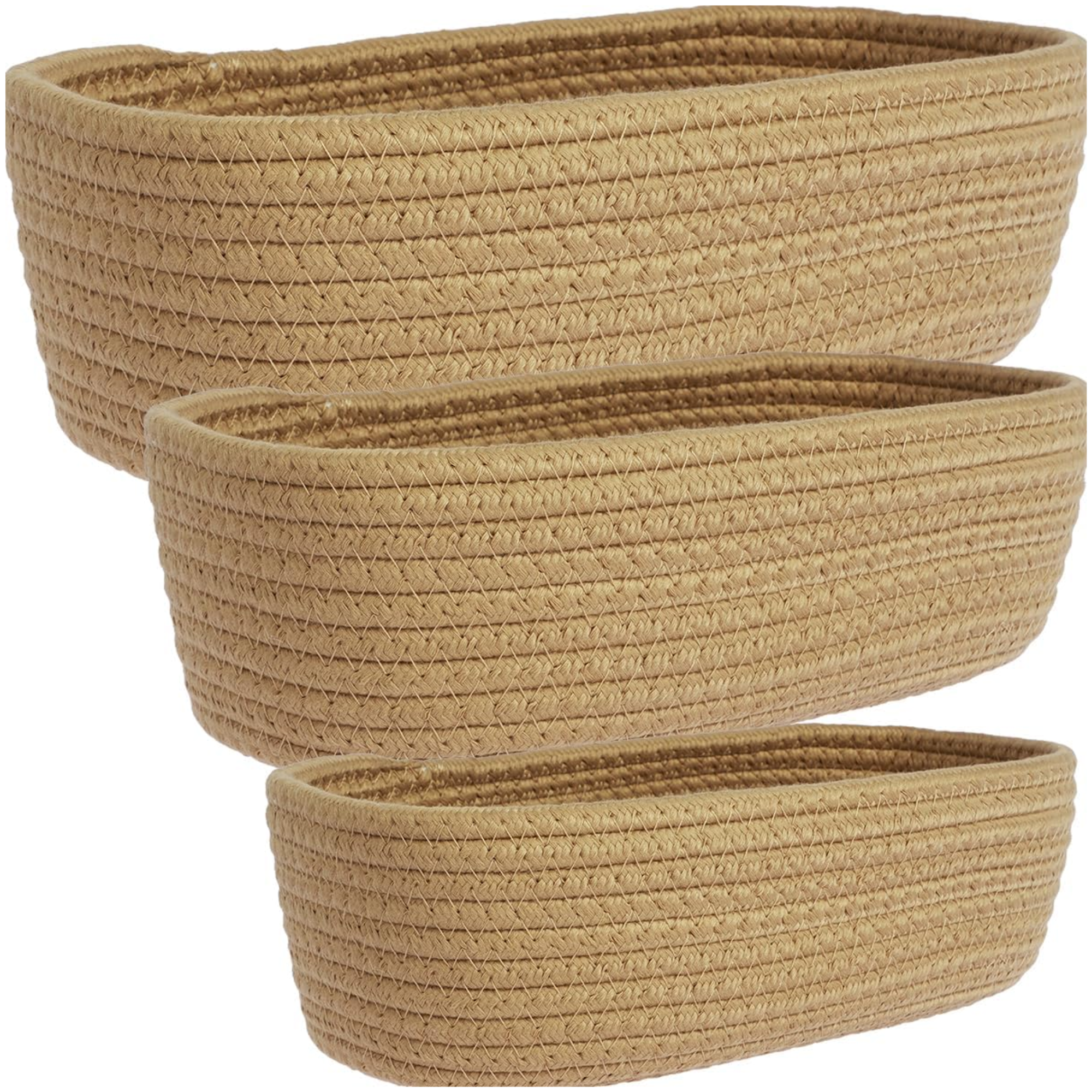 Organizador Tejido Hilo | Set x3 | Ideal Escritorio o Baño