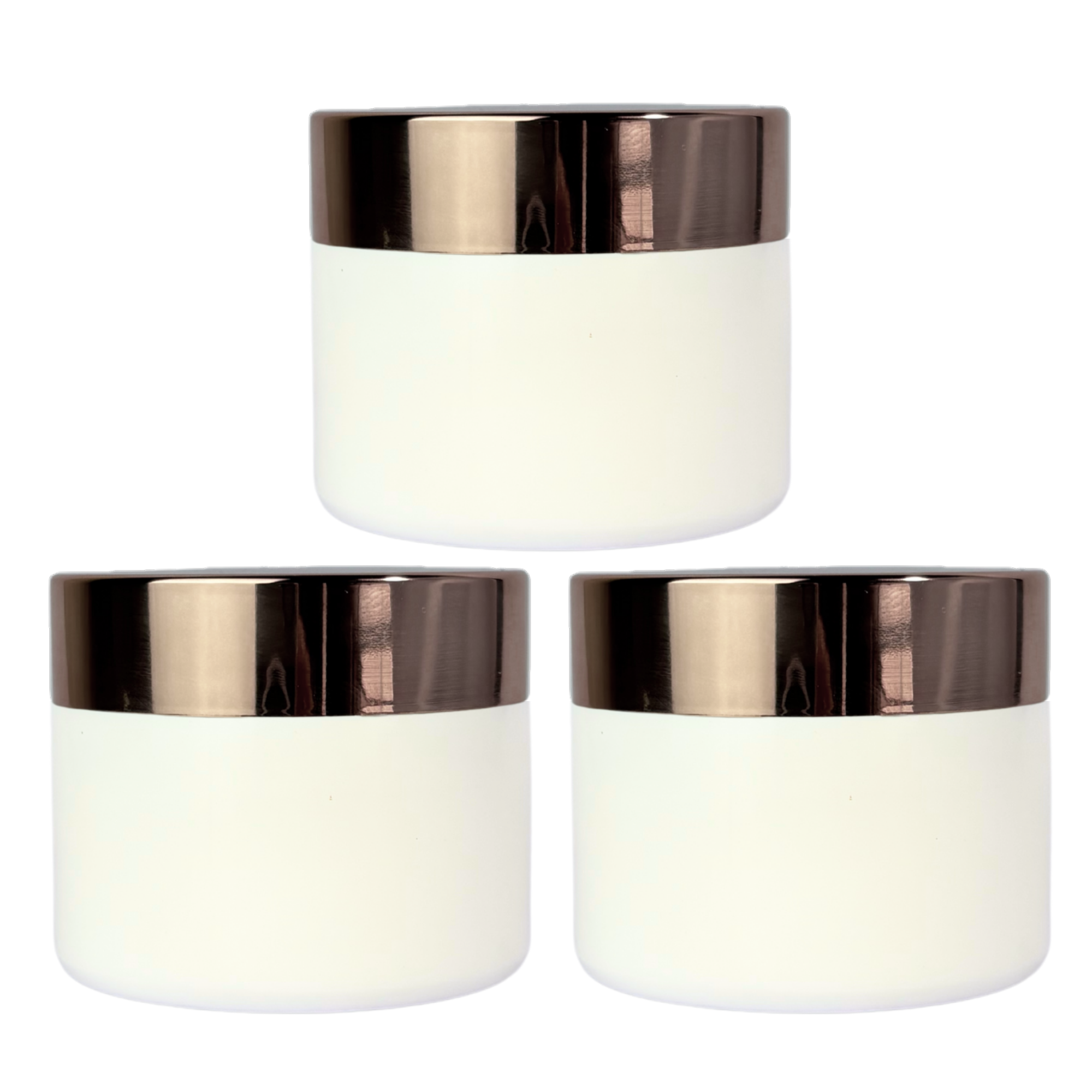 Pote Vidrio Blanco | 50g | Tapa Rosa Suave