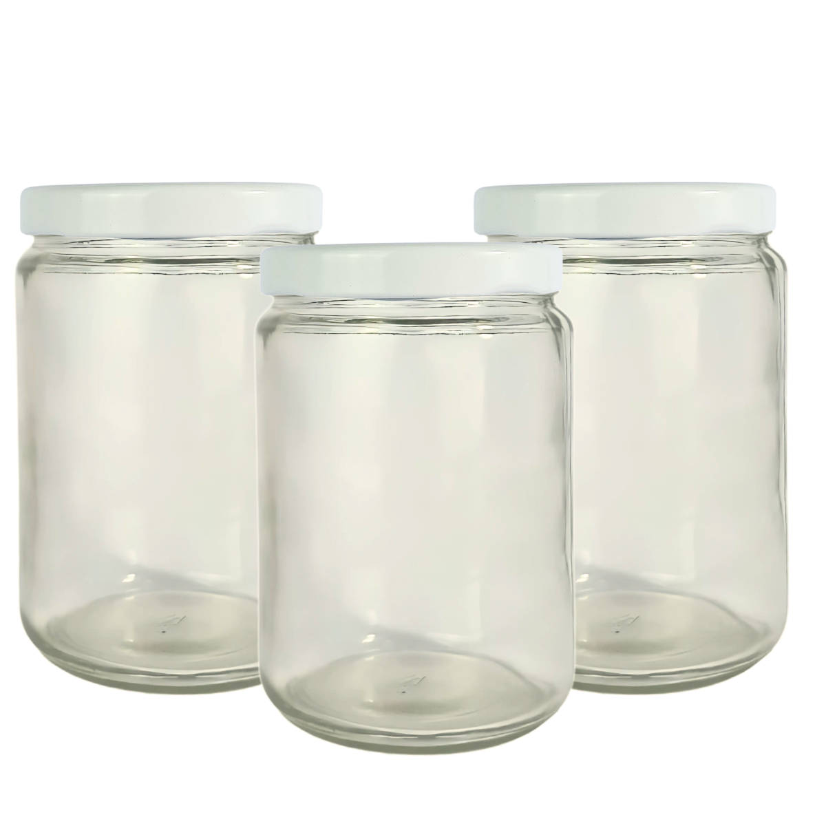 Bollón Vidrio 500ml | Tapa Blanca