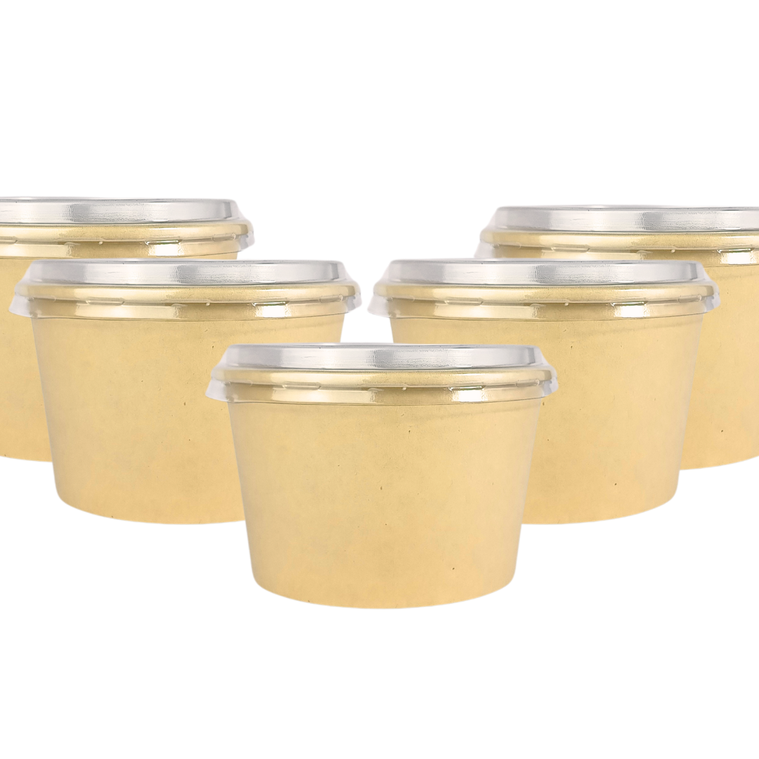 Bowl Polipapel Bambú | 250ml | Tapa PET