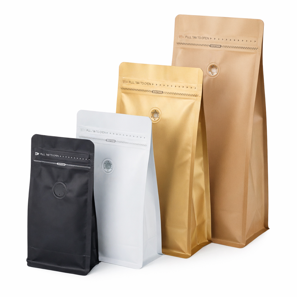 Bolsa Ziploc Para Café con Válvula | 4 Tamaños Disponibles