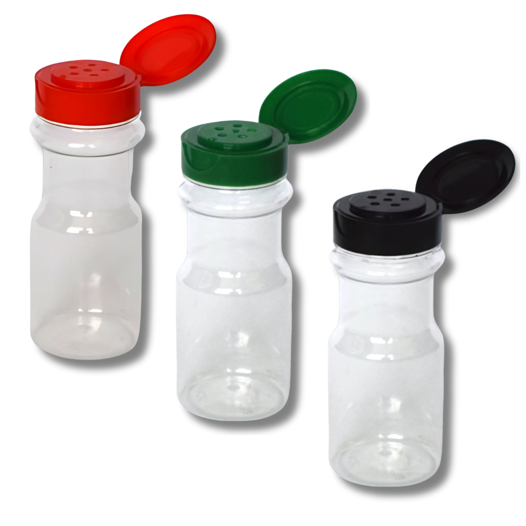 Salero PET 100-225 grs Tapa Con Liner | Tres Colores