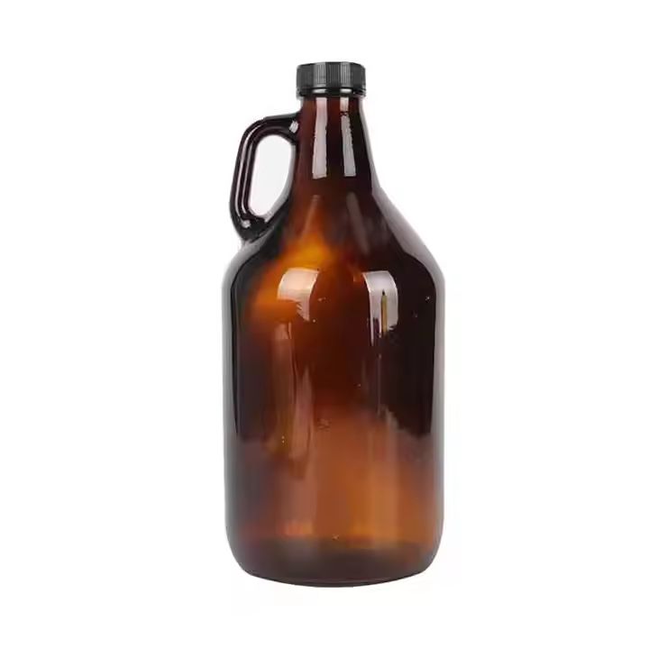 Botella Growler Ambar con tapa 1,9lt