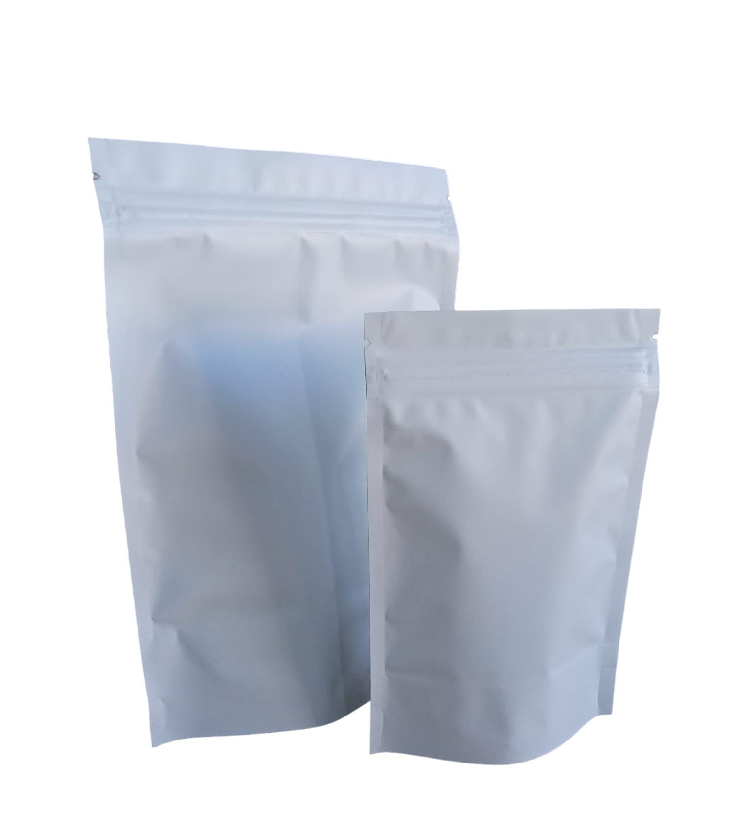 Bolsa Aluminio Ziploc Color Blanco Satinado (4 tamaños)