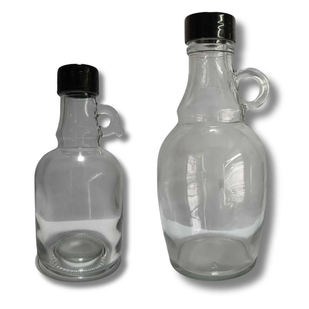Botella Vidrio GROWLER 250cc/500cc Incoloro Con Tapa
