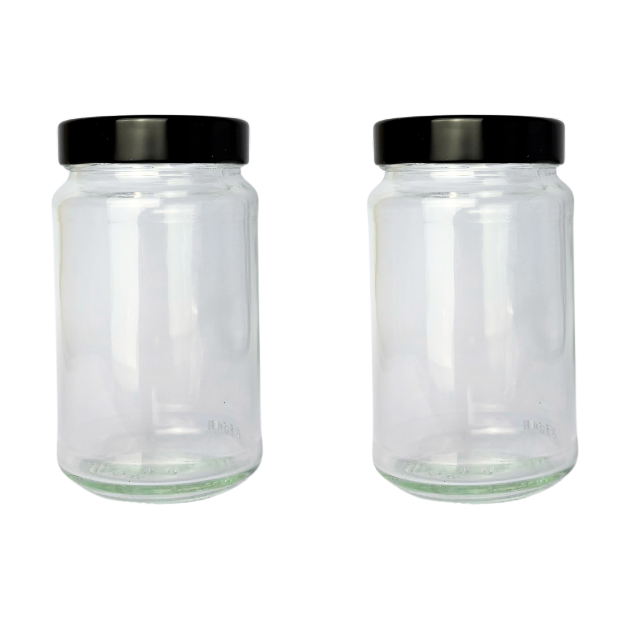 Bollón De Vidrio 320ml | Tapa Negra o Plata