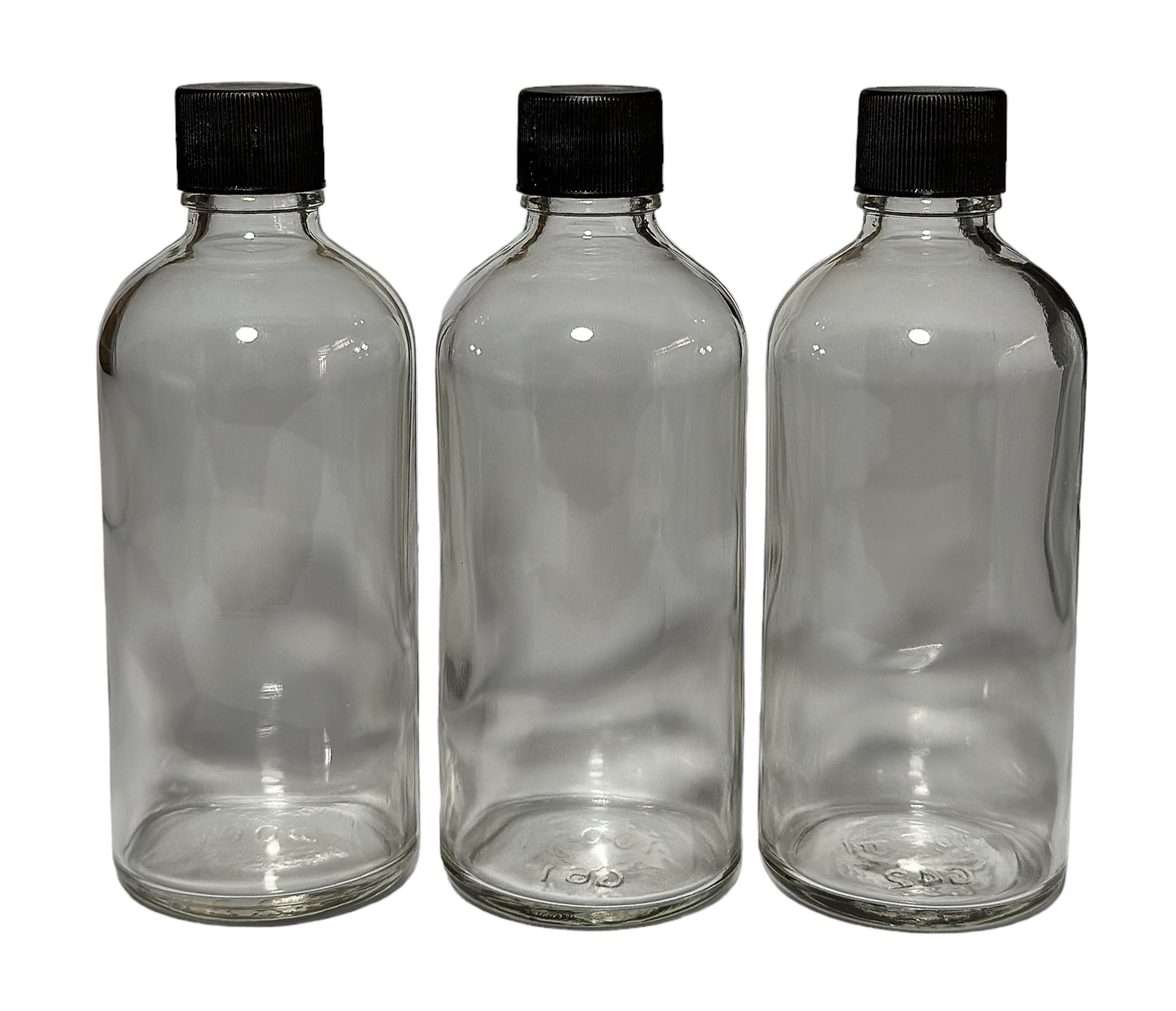 Frasco Vidrio Transparente Tapa Plástica 100ml