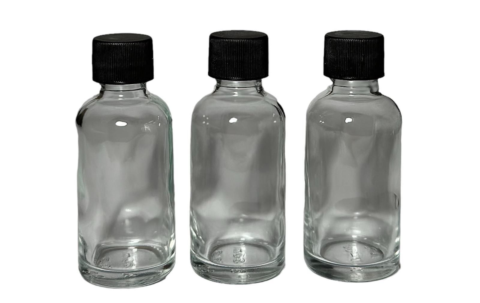 Frasco Vidrio Transparente Tapa Plástica 30ml