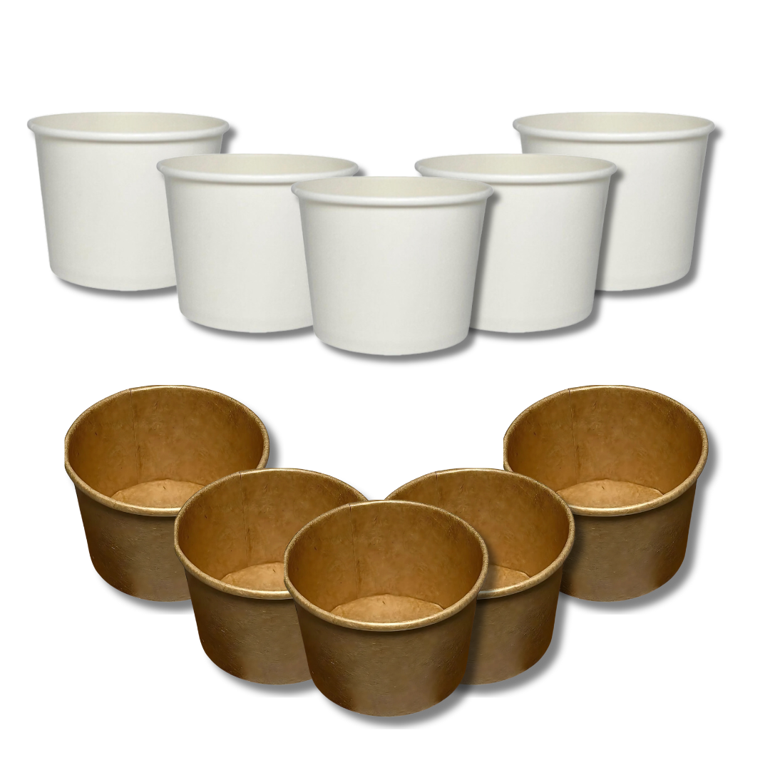 Bowl Polipapel Color Kraft 120ml 4oz Sin Tapa