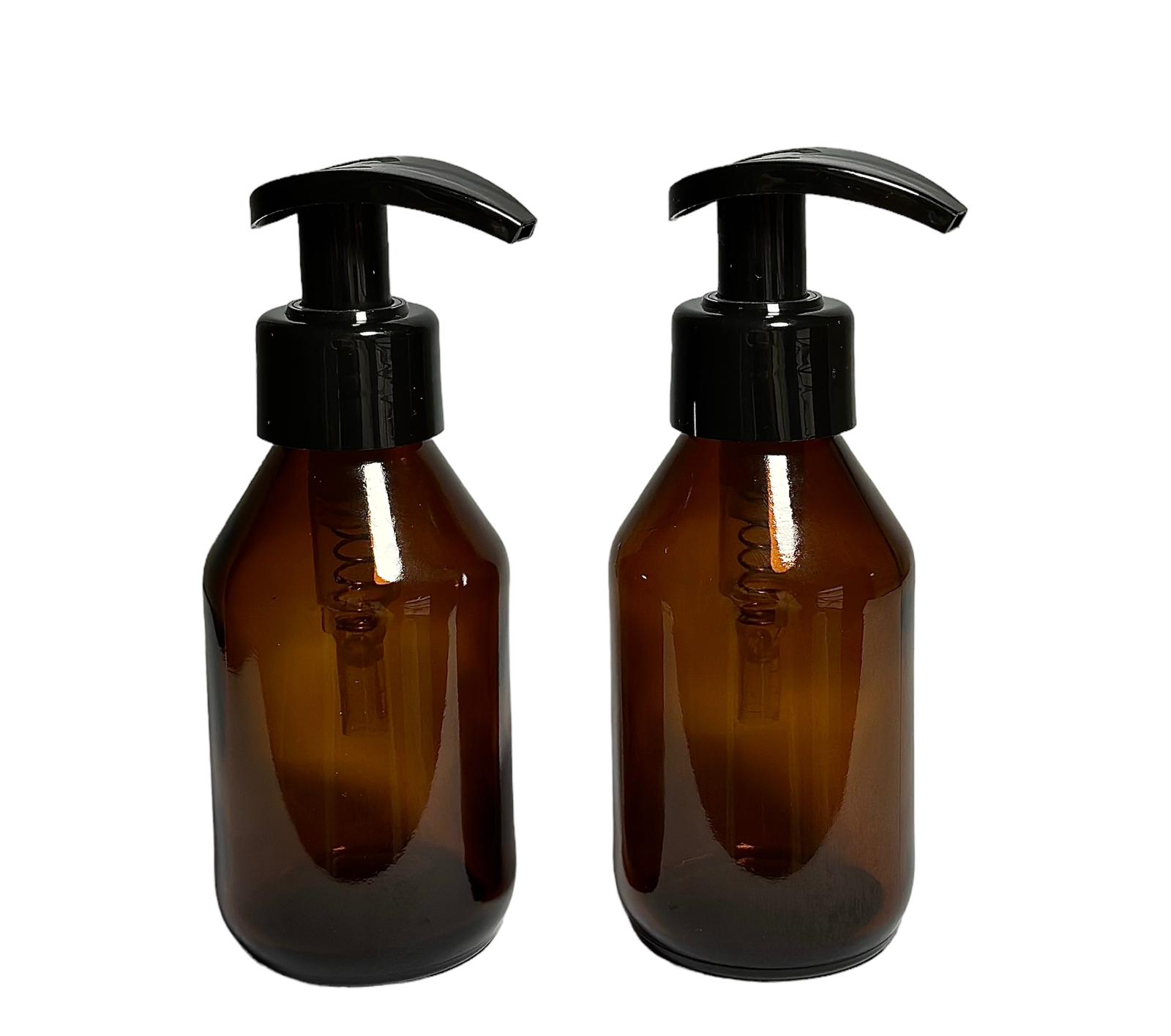 Frasco Ambar Vidrio con Válvula Cremera 125ml