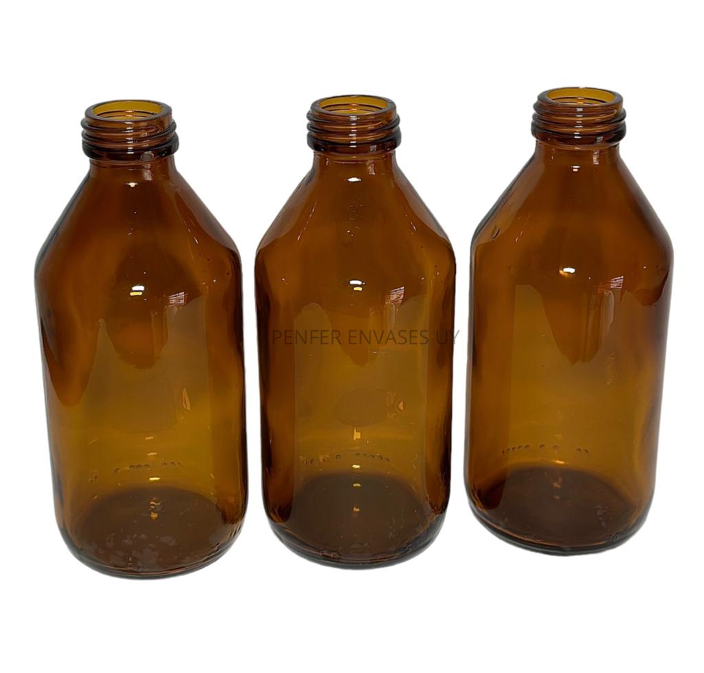 Botella Vidrio 250ml Ambar R28