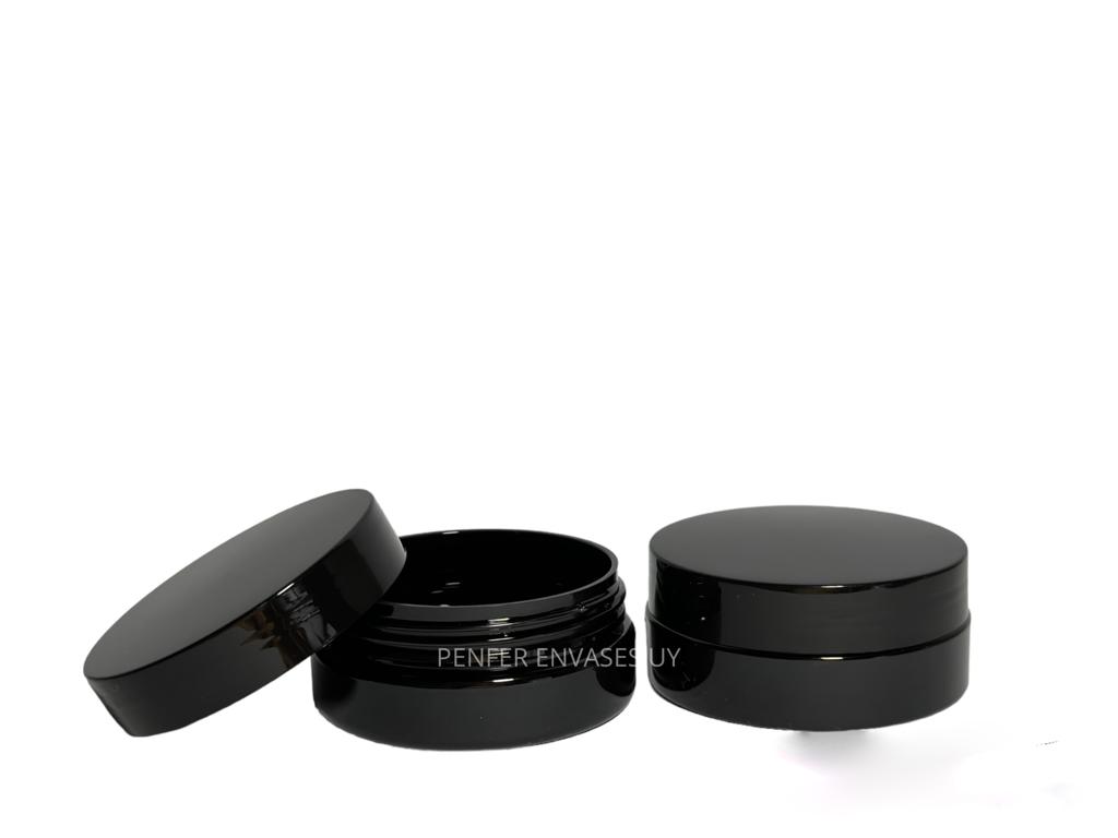 Pote Cosmetico PET color Negro 50grs