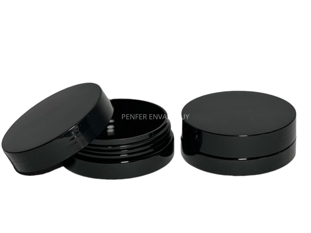 Pote Cosmetico PET color negro 30grs