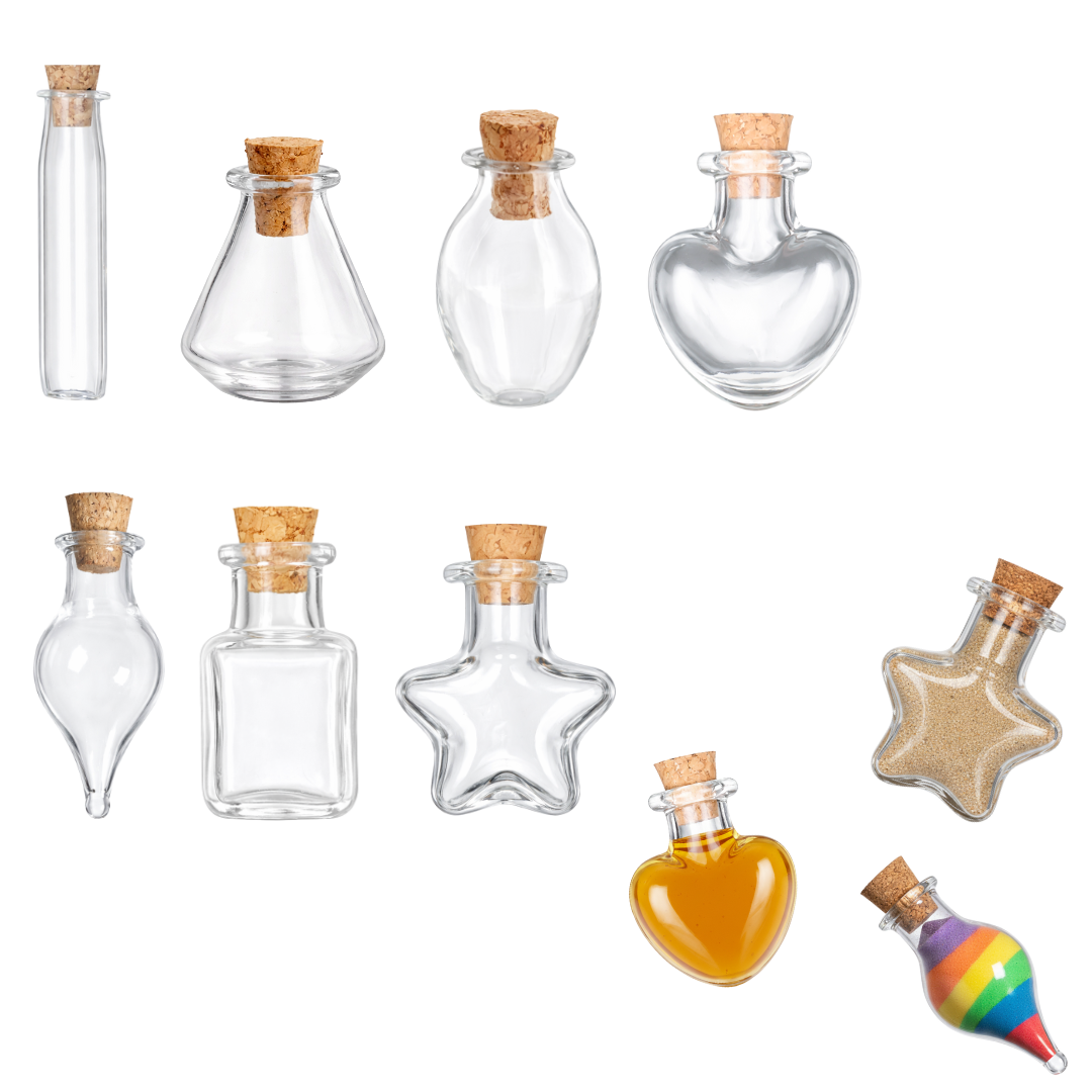 Botellitas Vidrio Souvenirs Tapa Corcho | 2ml