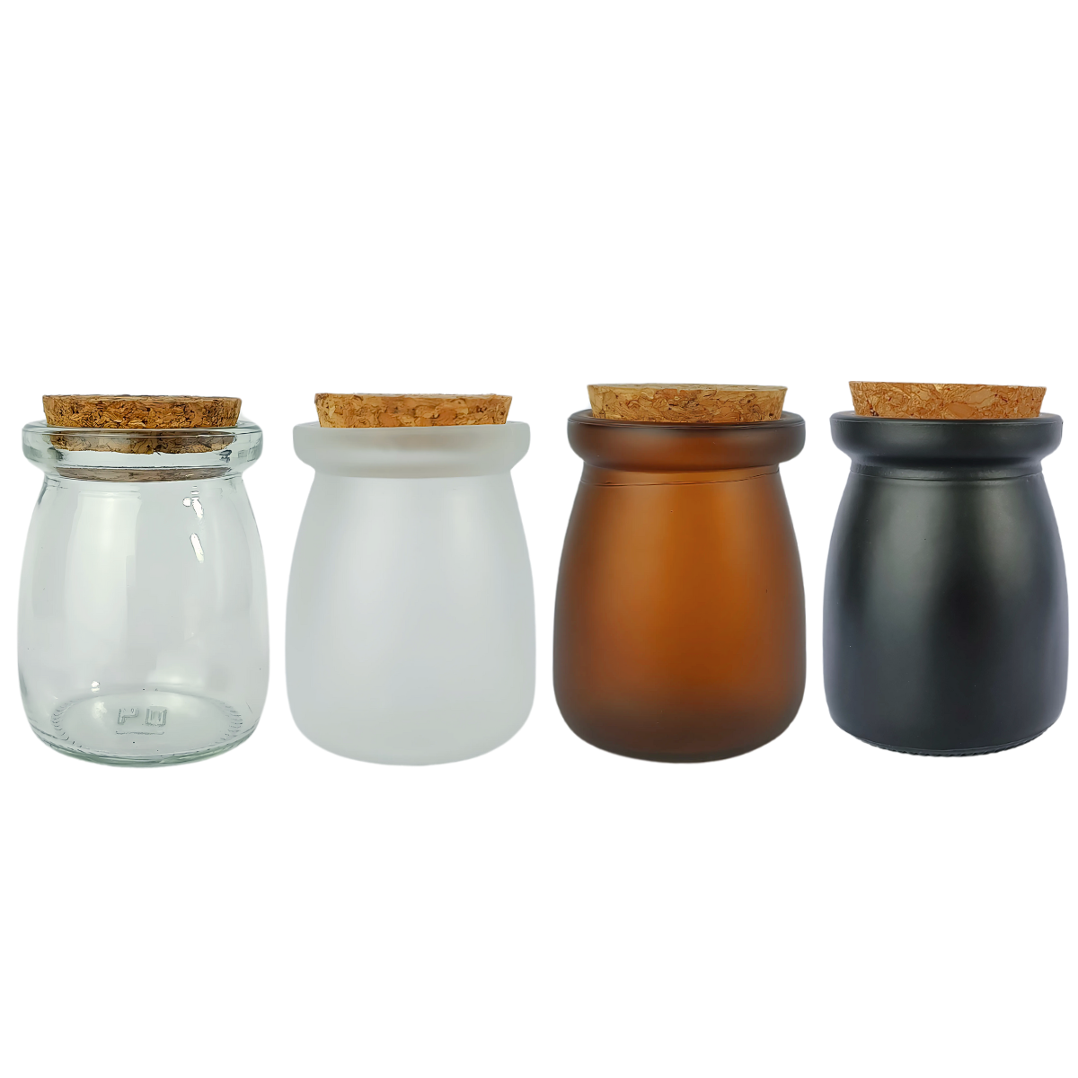 Vaso Vela Vidrio Esmerilado Con Tapa Corcho | 100ml