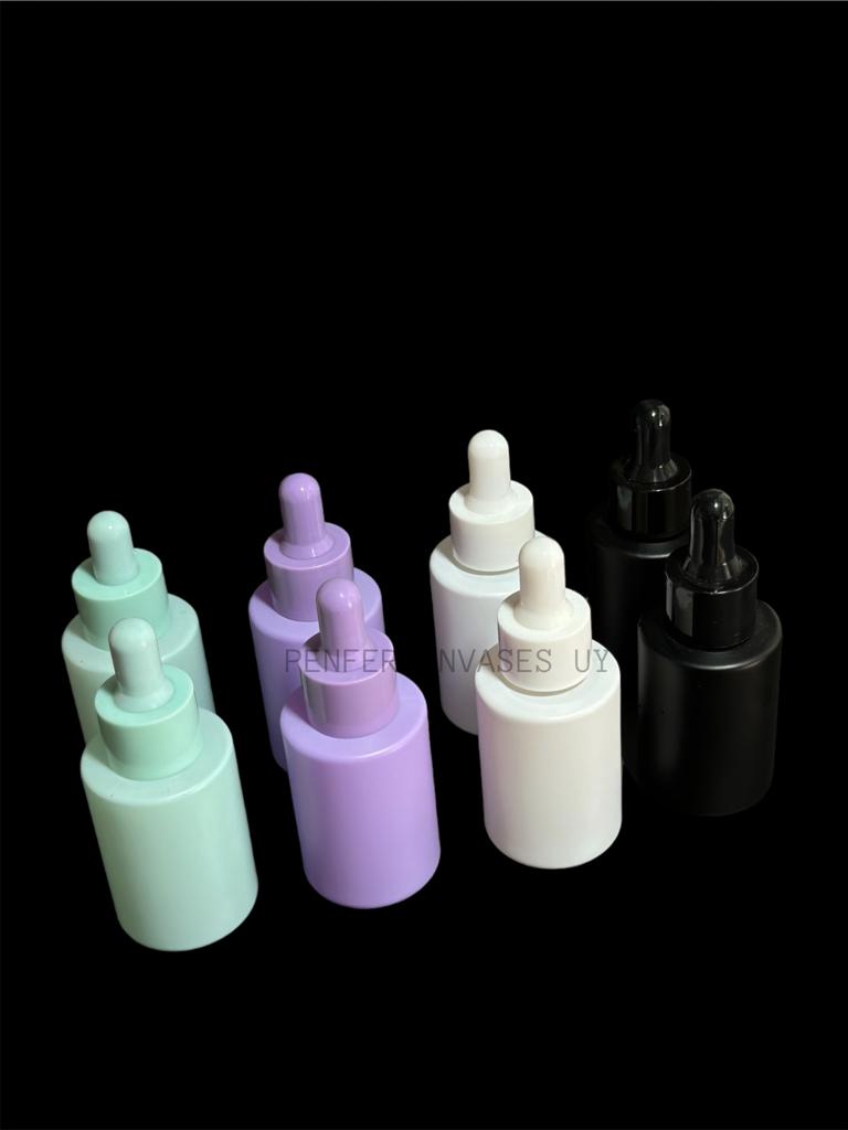 Gotero Vidrio 30ml colores Lila/Verde/Negro/Blanco