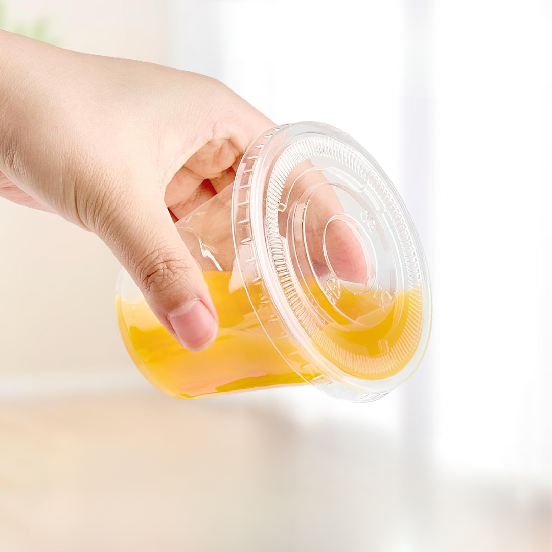 Vaso PET Con Tapa Plana Ciega o Perforada | Tres Tamaños Disponibles — vista 2