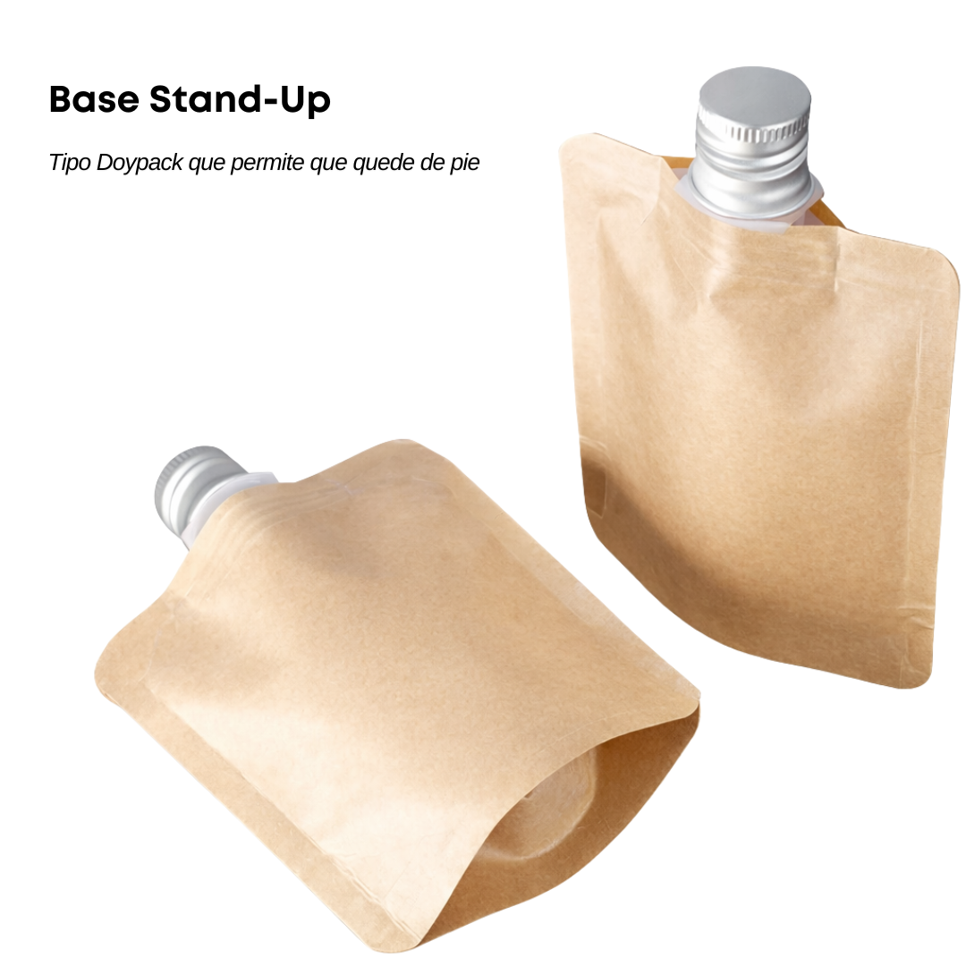 Bolsa Con Boquilla Kraft | Tapa Metálica | 3 Capacidades Disponibles — vista 2