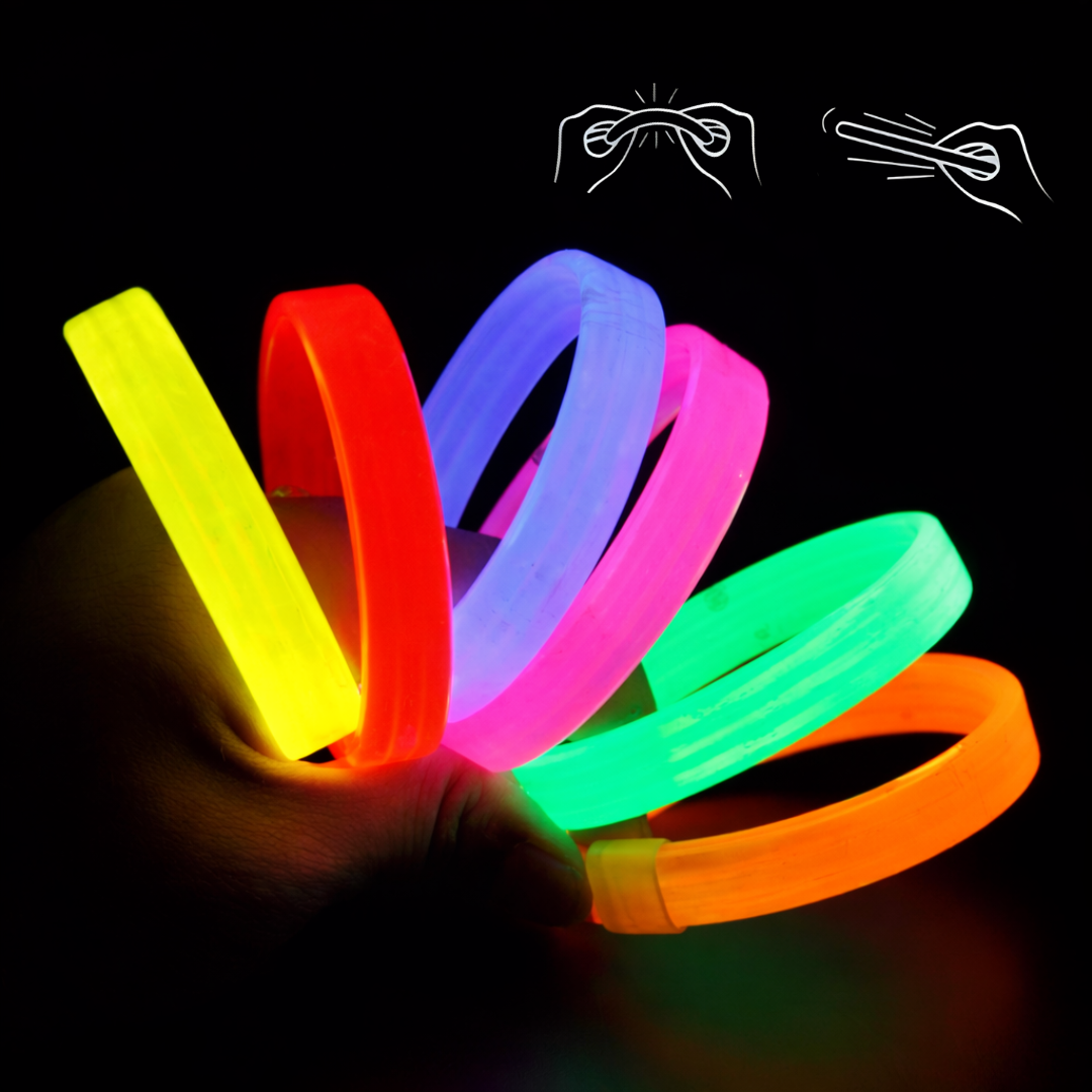 Pulseras Neón Gruesa Fluorescentes Luminosas — vista 4