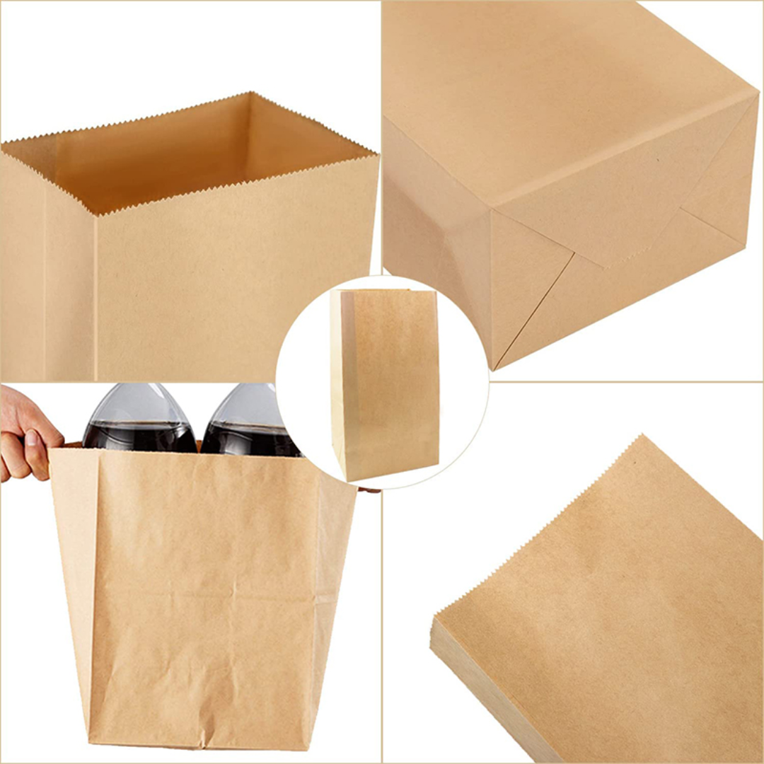 Bolsa Papel Delivery Base Plana | 3 Tamaños Disponibles — vista 3