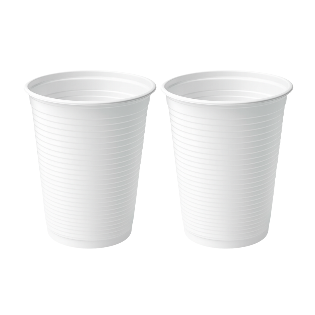 Vaso Descartable Plástico Blanco 180ml | x100 Unidades — vista 2