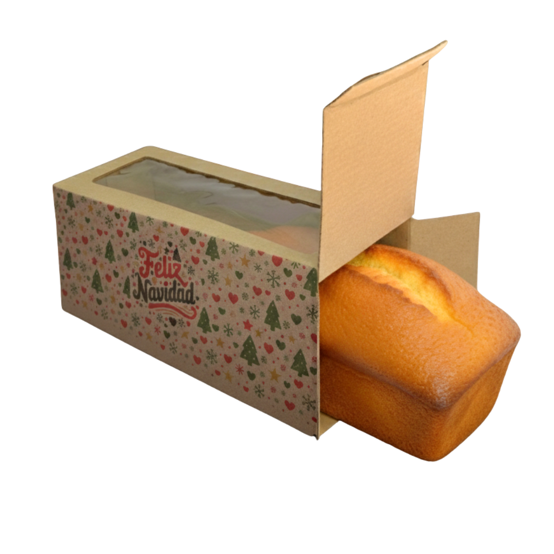 Caja Con Visor Diseño Navidad | Budinera | 24x10x9.5cm — vista 2