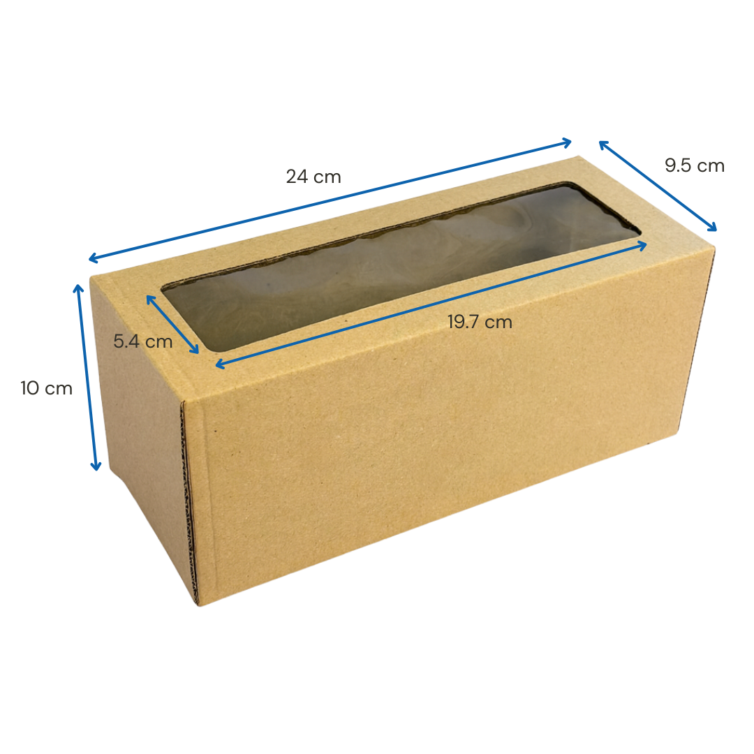Caja Cartón Con Visor | Budinera | 24x10x9.5 — vista 3
