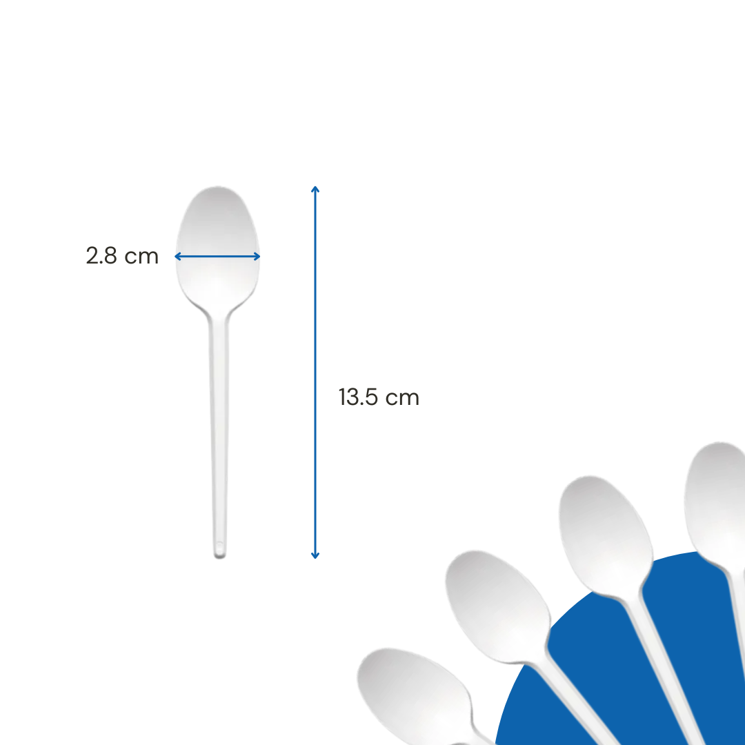 Cucharita Cuchara Plástica Descartable | Dos Tamaños | Pack x100 — vista 3