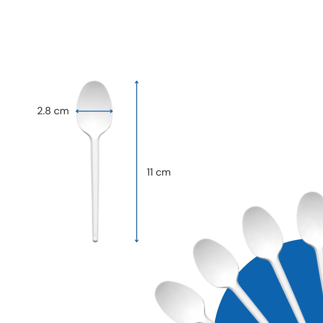 Cucharita Cuchara Plástica Descartable | Dos Tamaños | Pack x100 — vista 2