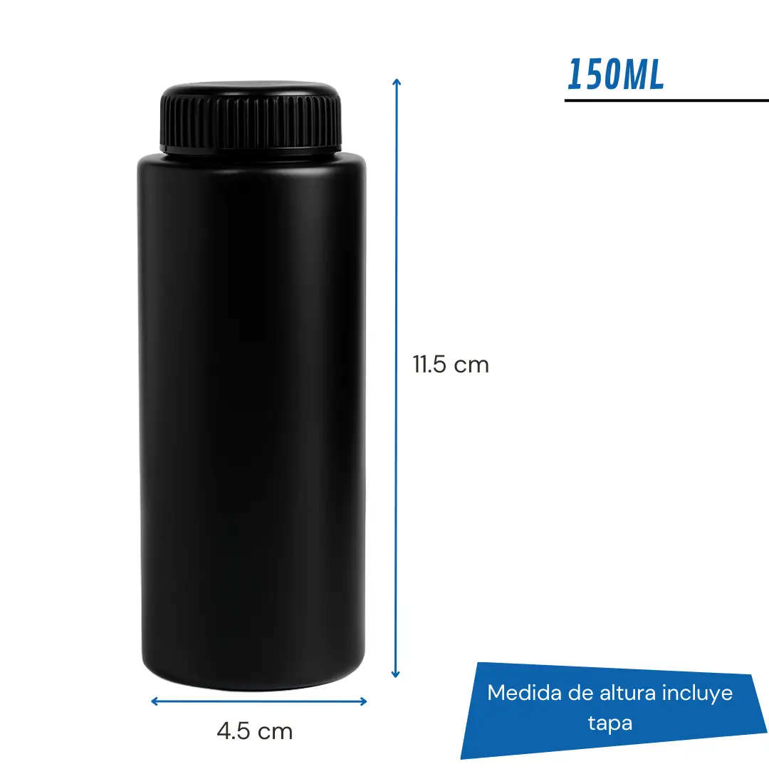 Talquera PAD Negra | Tapa A Rosca | 60ml - 150ml — vista 4