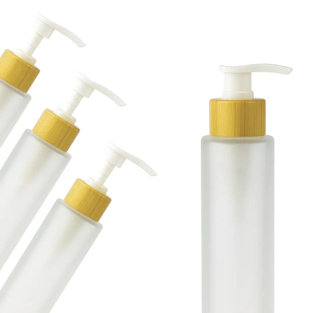 Frasco Vidrio Natural Esmerilado 120ml | Cremera Base Símil Madera — vista 2