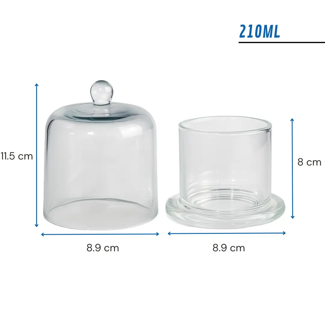Frasco Vidrio Cúpula Campana | 120ml - 210ml | Ideal Velas, Caramelos — vista 3