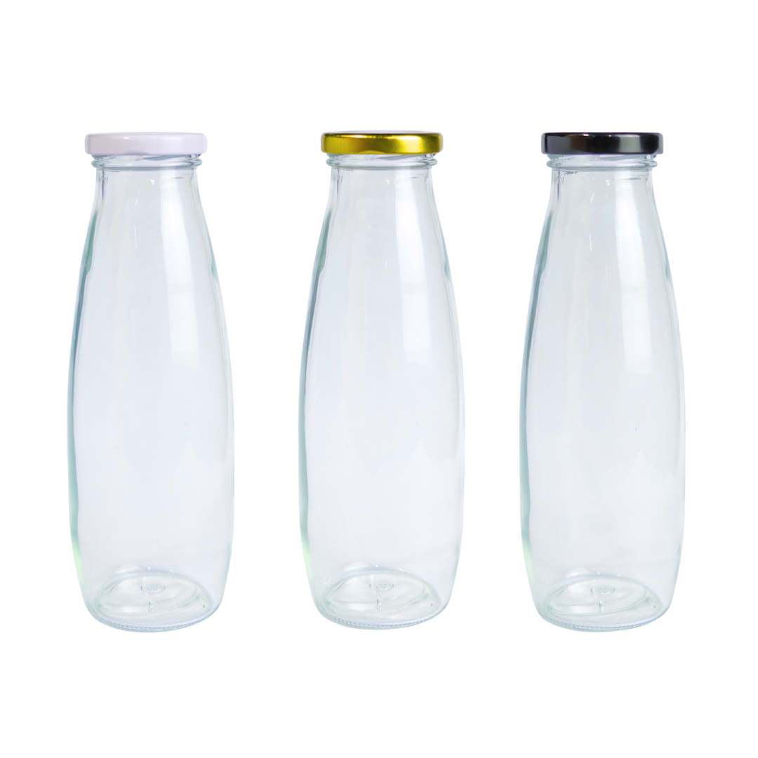 Botella De Vidrio Boca Ancha | 500ml-1000ml | Ideal Jugos, Leche — vista 2