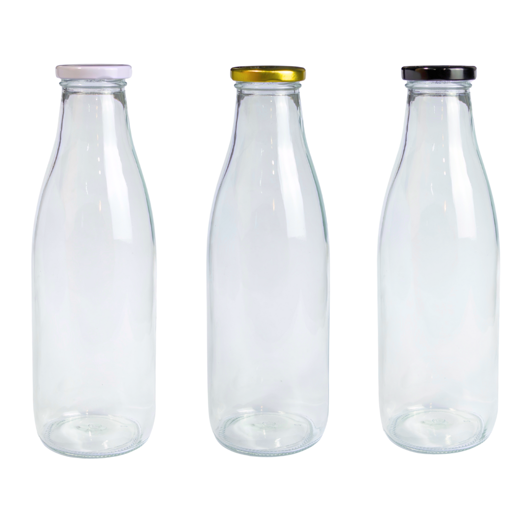 Botella De Vidrio Boca Ancha | 500ml-1000ml | Ideal Jugos, Leche — vista 4